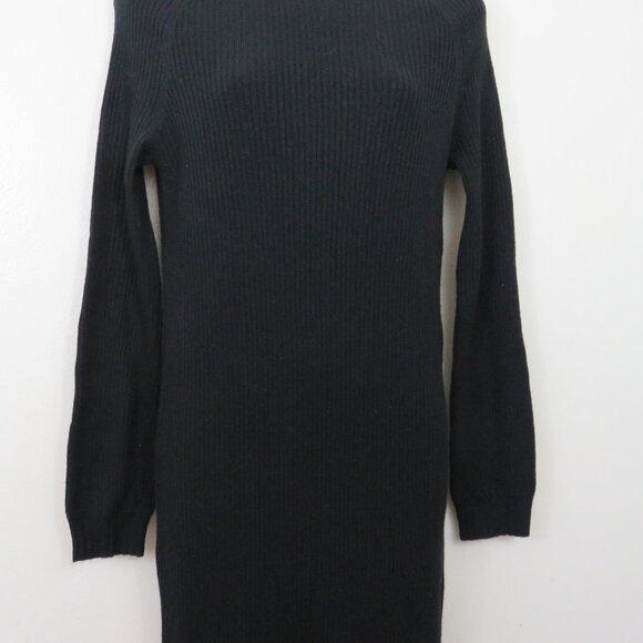 AG Adriano Goldschmied Size XS Wool Cashmere Midi Dress Black Rib Knit NEW - Picture 4 of 8
